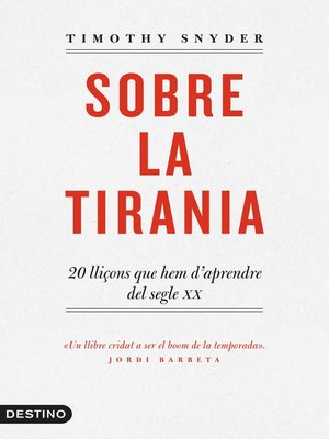 cover image of Sobre la tirania